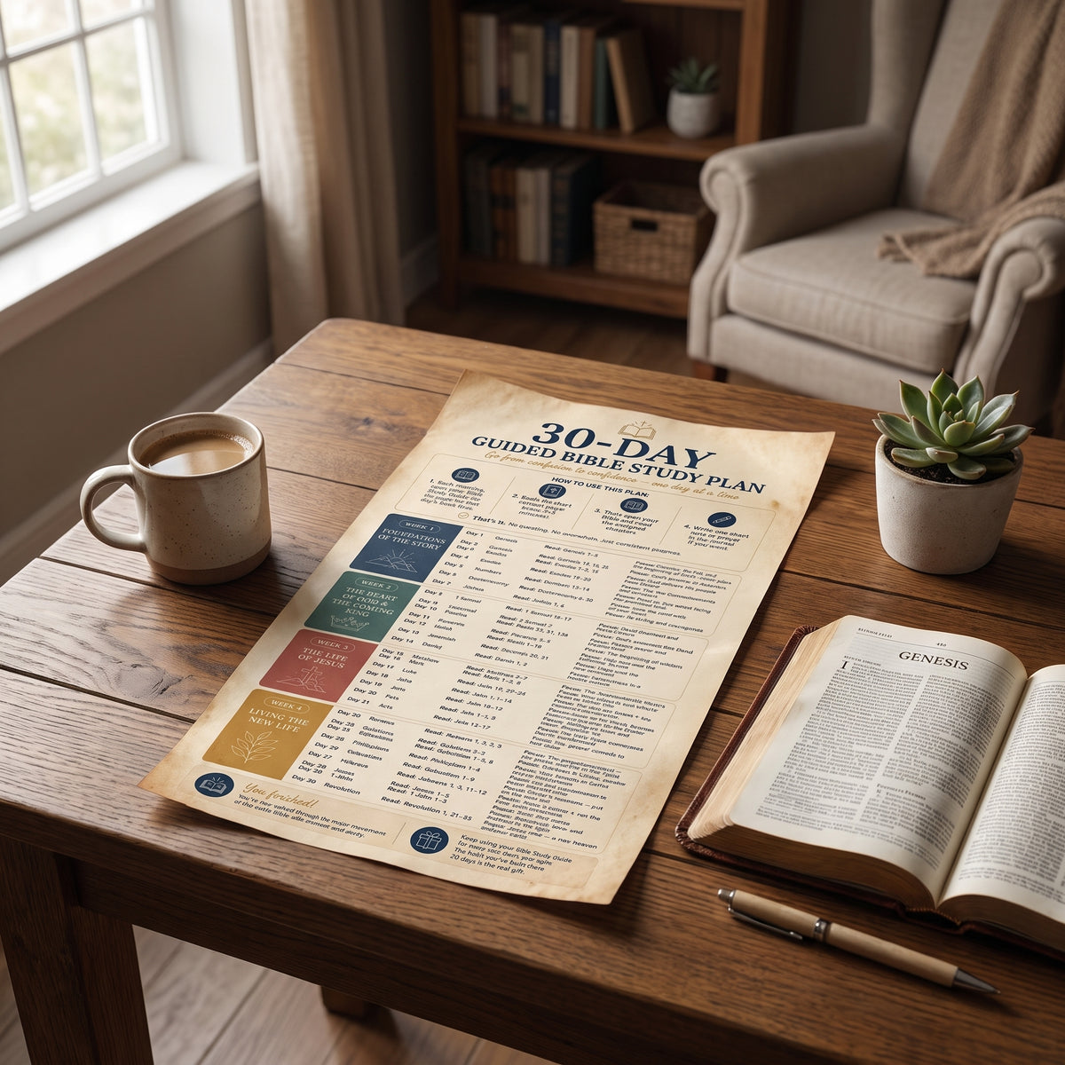 30-Day Guided Bible Study Plan (Digital)